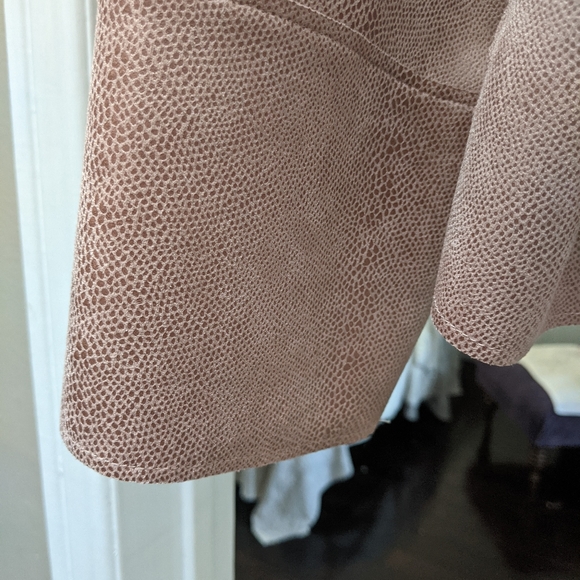 Chico's Scuba Suede Jacket Desert Tan - Picture 11 of 13